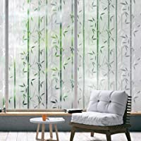 rabbitgoo 3D Vinilo Cristal para Ventanas Translúcida Autoadhesiva Vinilo Decorativa Bambu Patron Pegatina con…